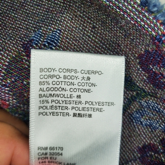 Urban Outfitters High Waisted Denim Floral Mini Skirt L - Picture 10 of 10